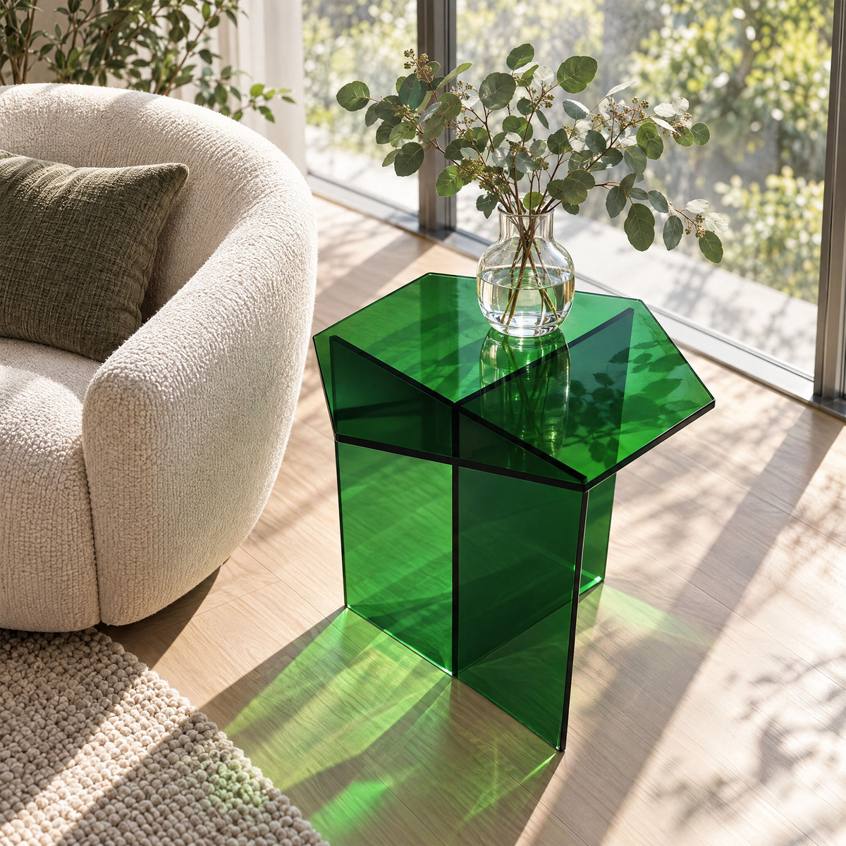 Herlev Acrylic Bedside Table