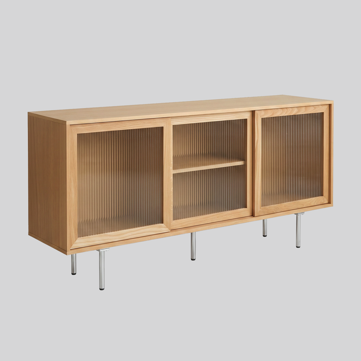 Hirtshals 160cm Oak Veneer TV Entertainment Stand