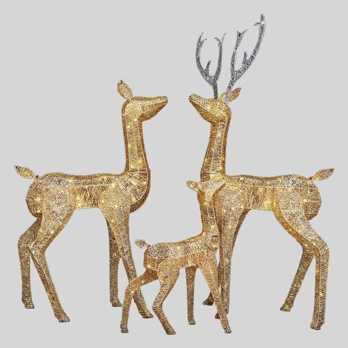 Mariefred 3 Pcs Reindeer Family Christmas Lights