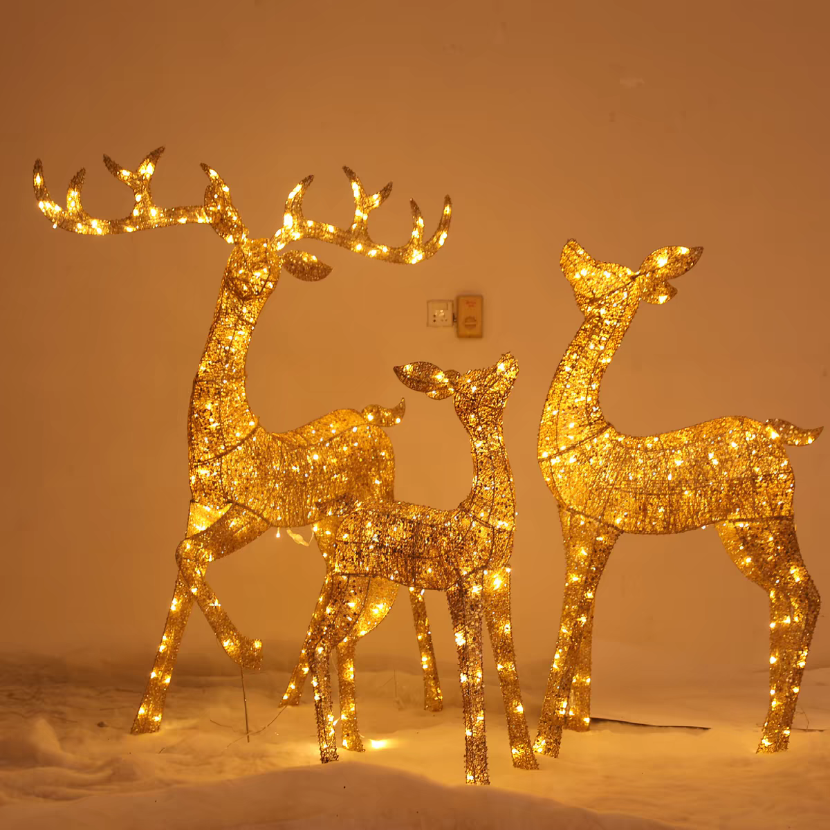 Mariefred 3 Pcs Reindeer Family Christmas Lights
