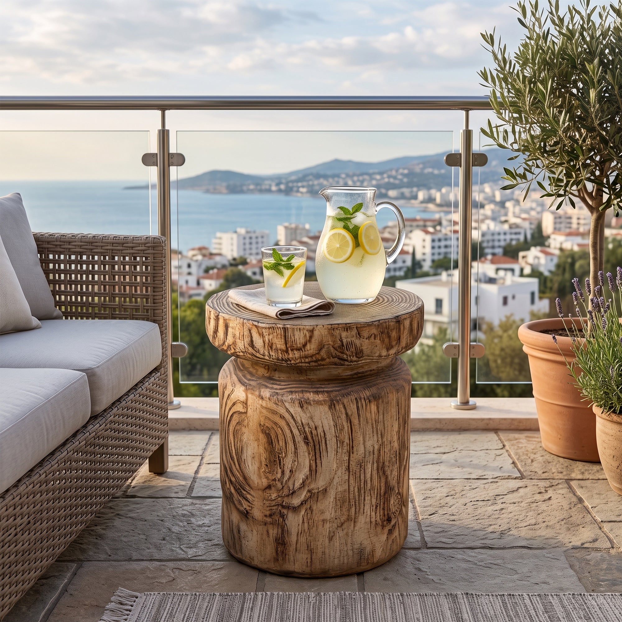 Marstrand Wooden Rustic Accent Table