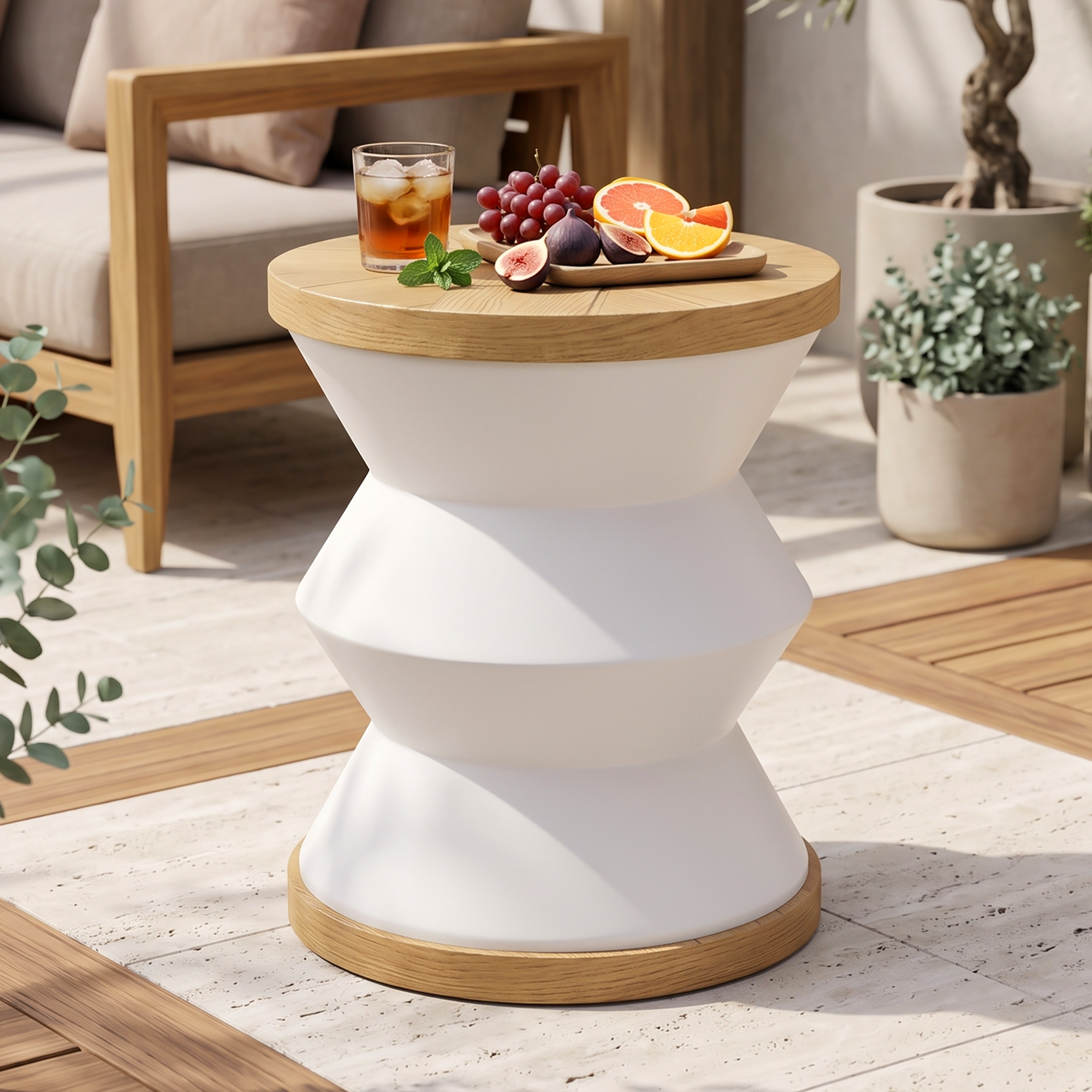 Piteå Sculptural Accent Side Table
