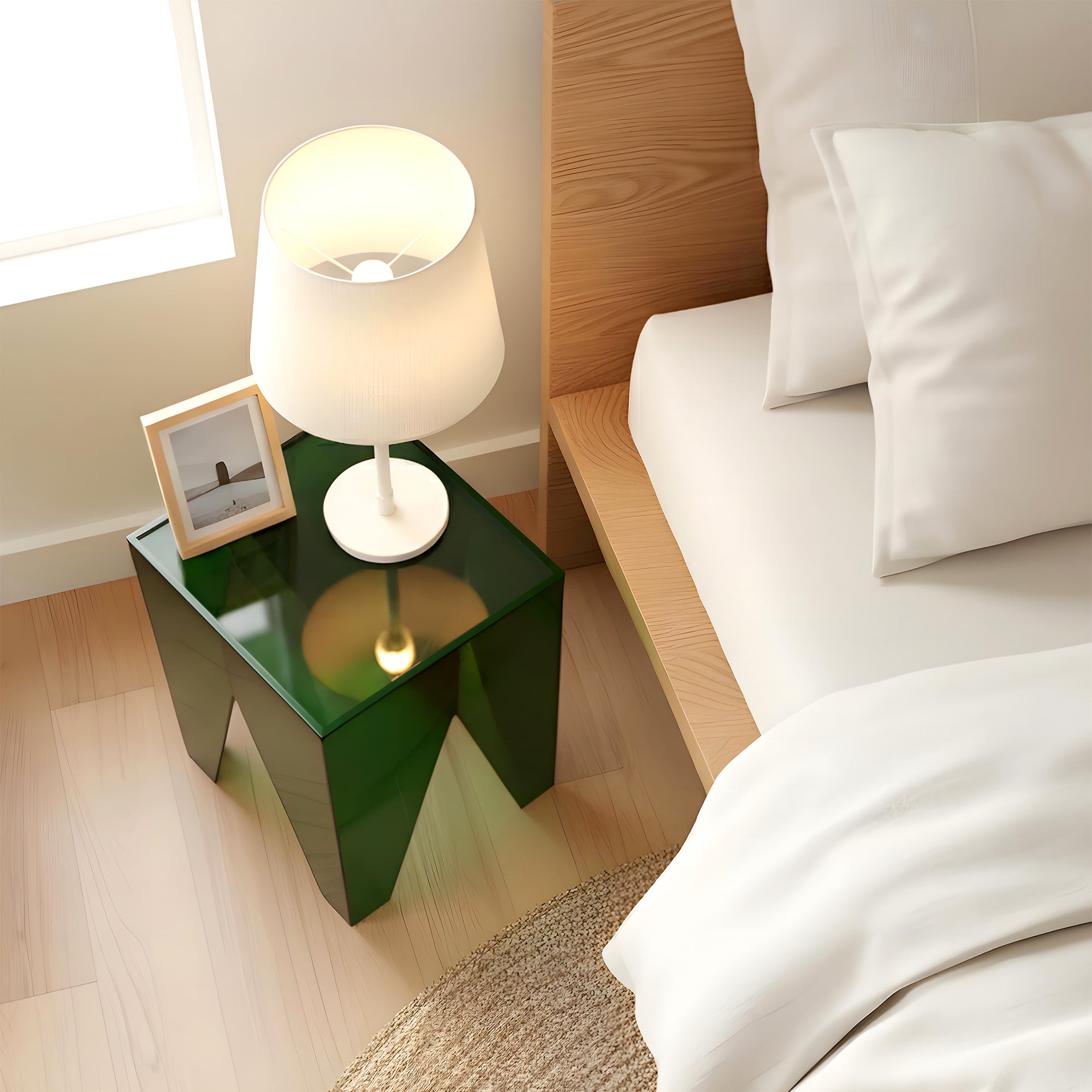 Varde Acrylic Bedside Table