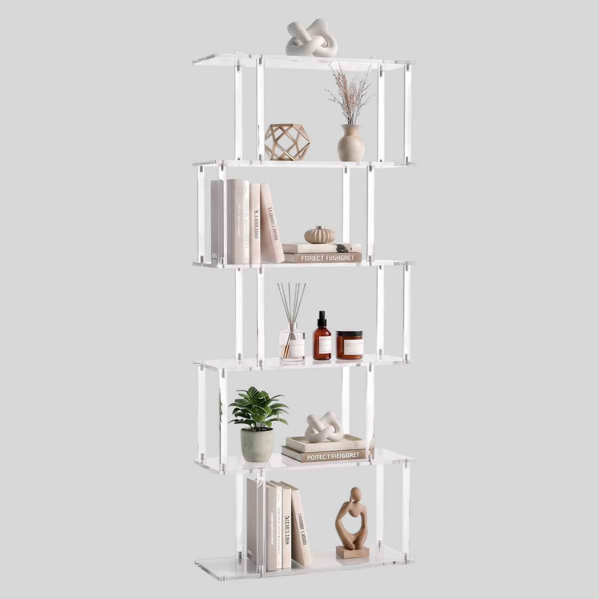 Stege Acrylic 6 Tier Shelving Unit