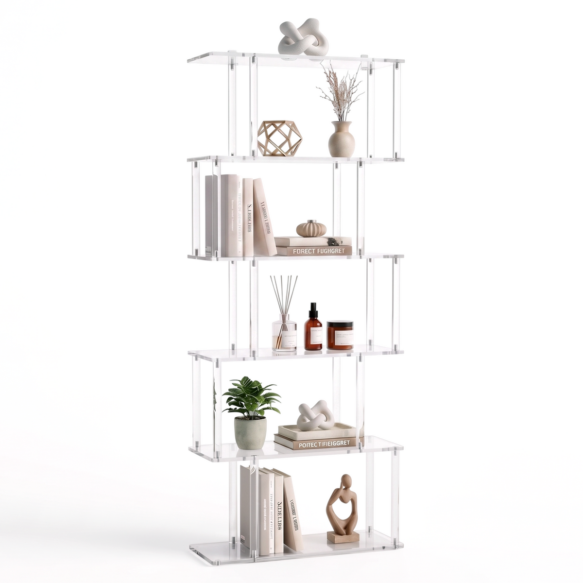 Stege Acrylic 6 Tier Shelving Unit