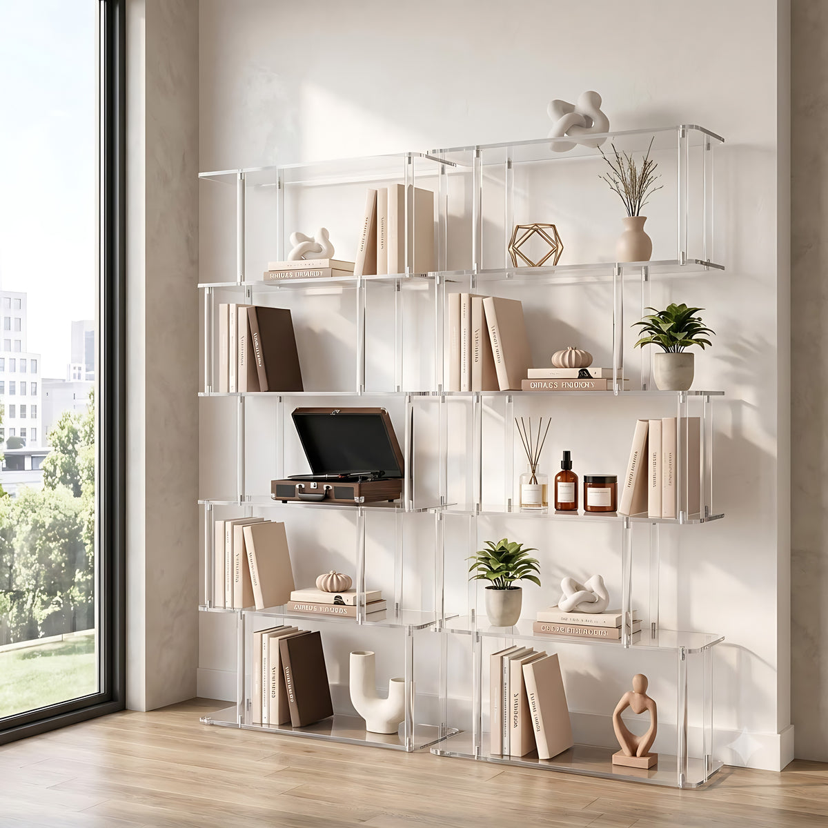 Stege Acrylic 6 Tier Shelving Unit
