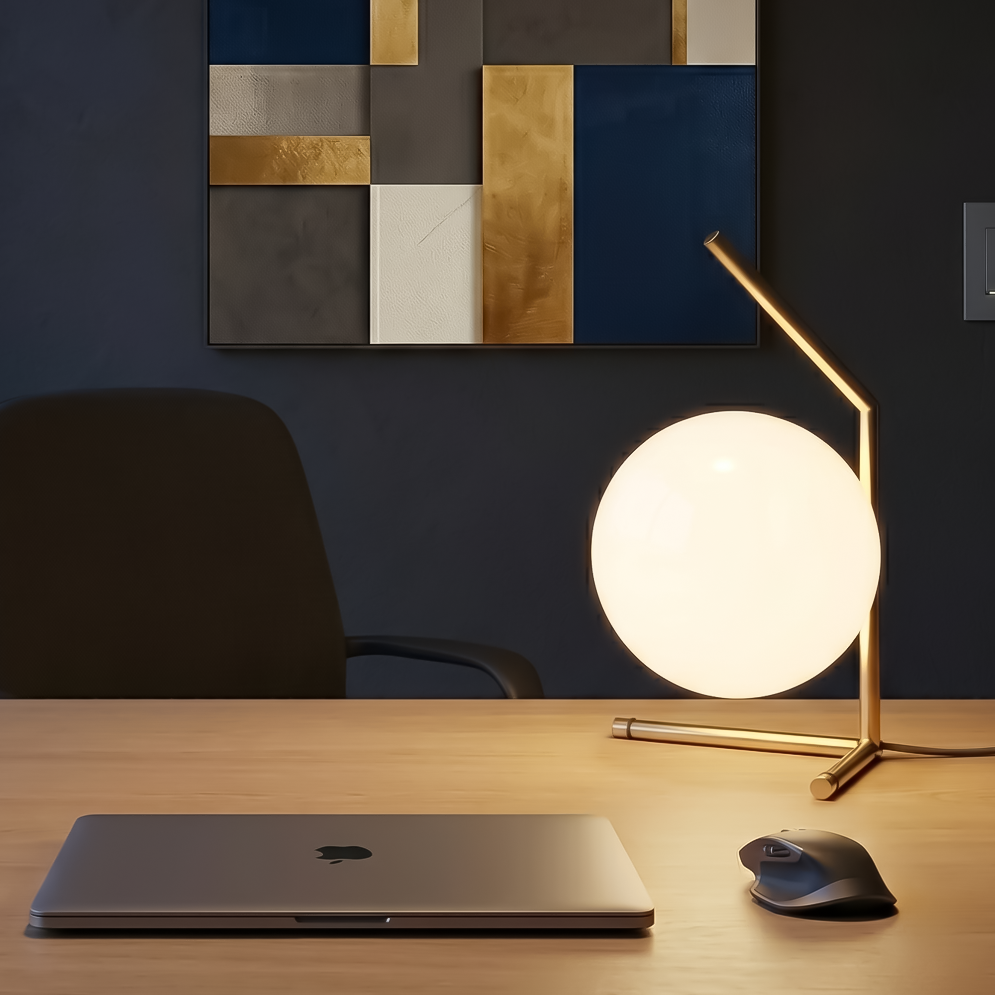 Milano Glass Globe Table Lamp - Gold