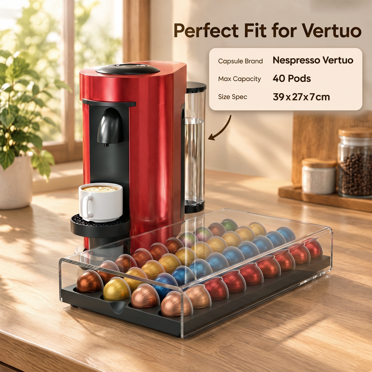 Värnamo Acrylic Coffee Pod Storage Drawer