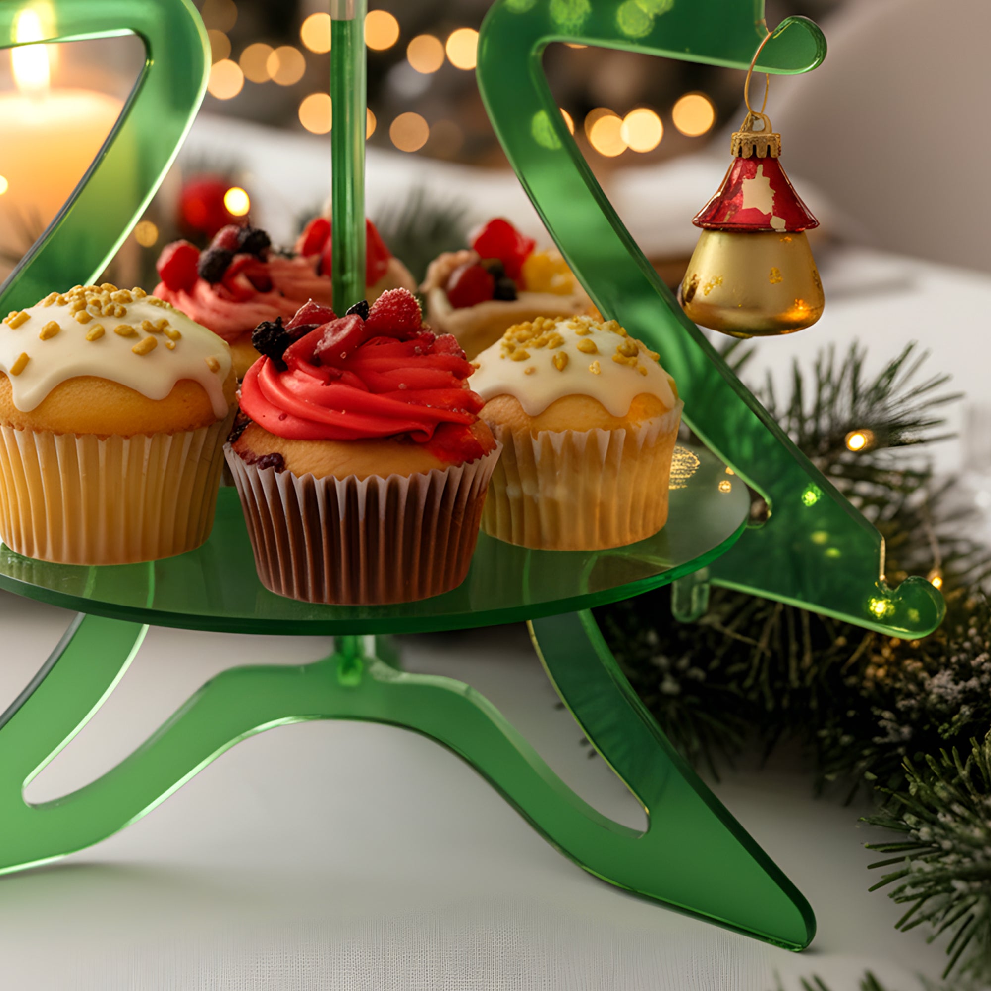 Götgatan 3-Tier Acrylic Christmas Tree Dessert Stand