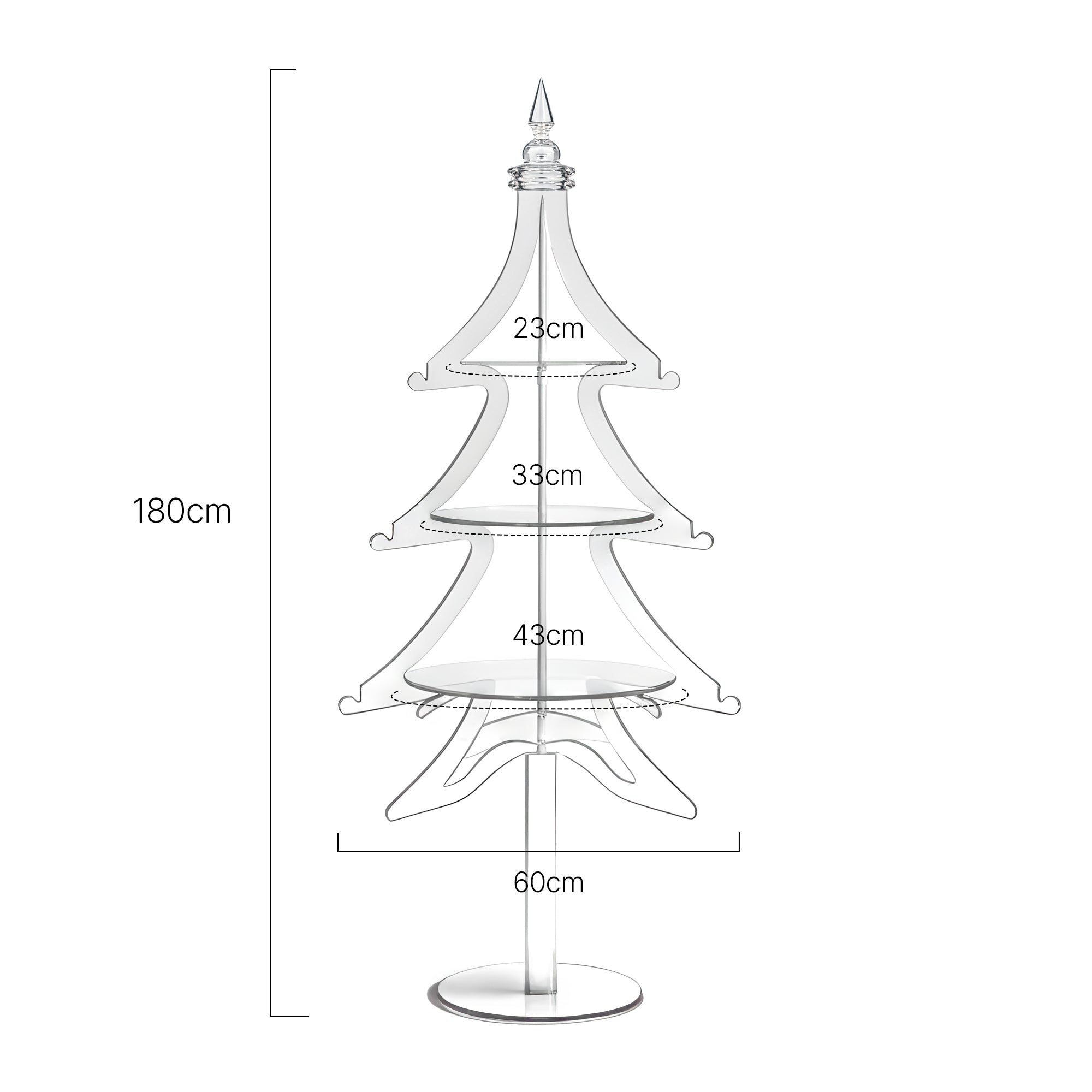 Södergatan 3-Tier Acrylic Christmas Tree Dessert Stand